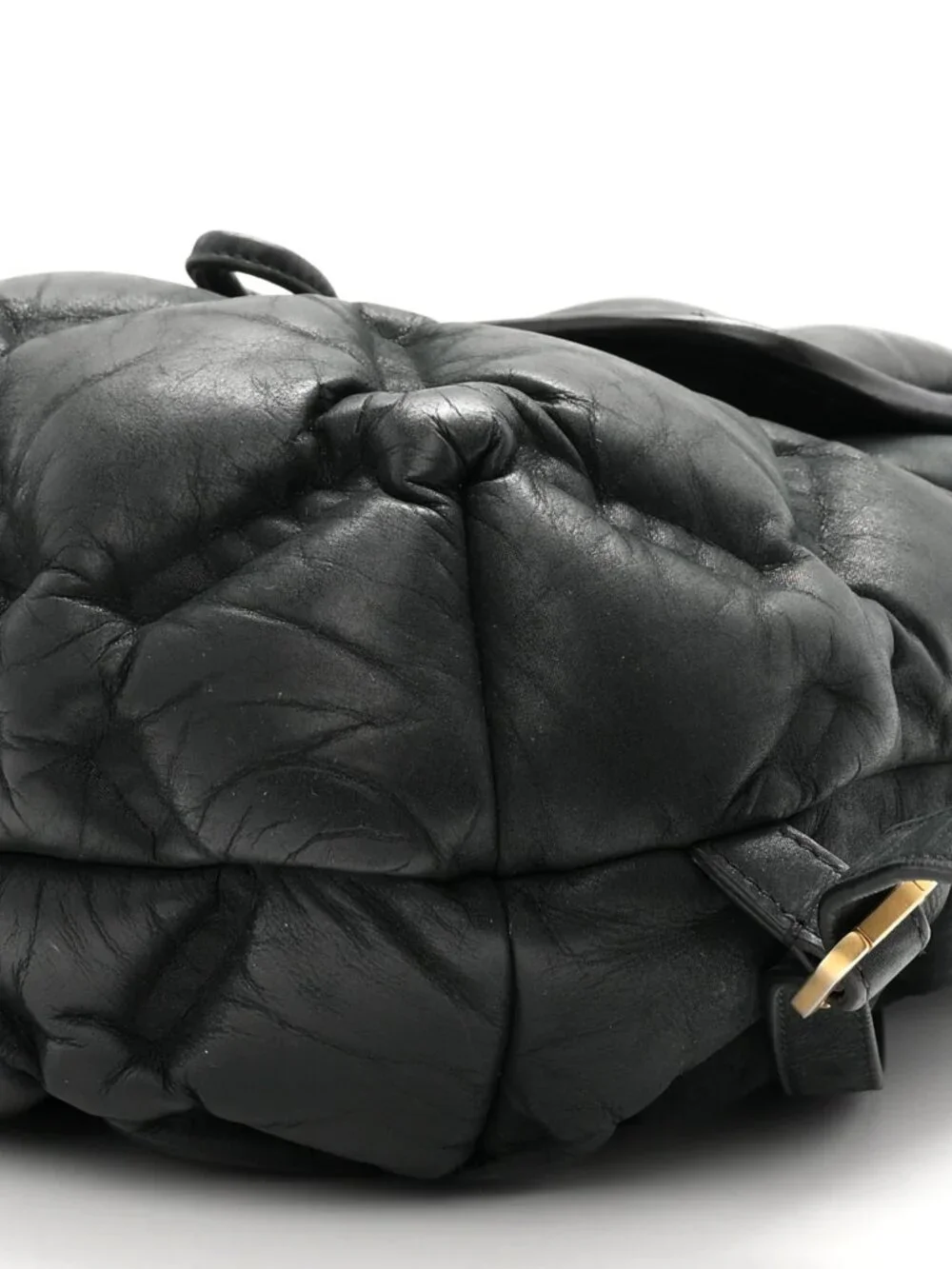 Chanel Iridescent Calfskin Quilted Chesterfield Backpack Black Shoulder Bag